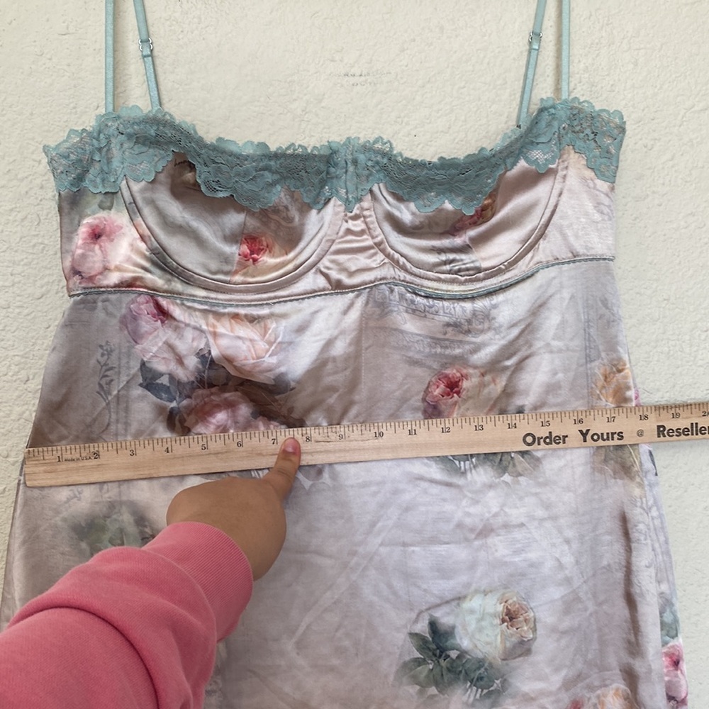 HOUSE OF CB 'Venus' Vintage Floral Midi Dress green corset style NWOT Sz XL A-C‎ - Picture 8 of 16